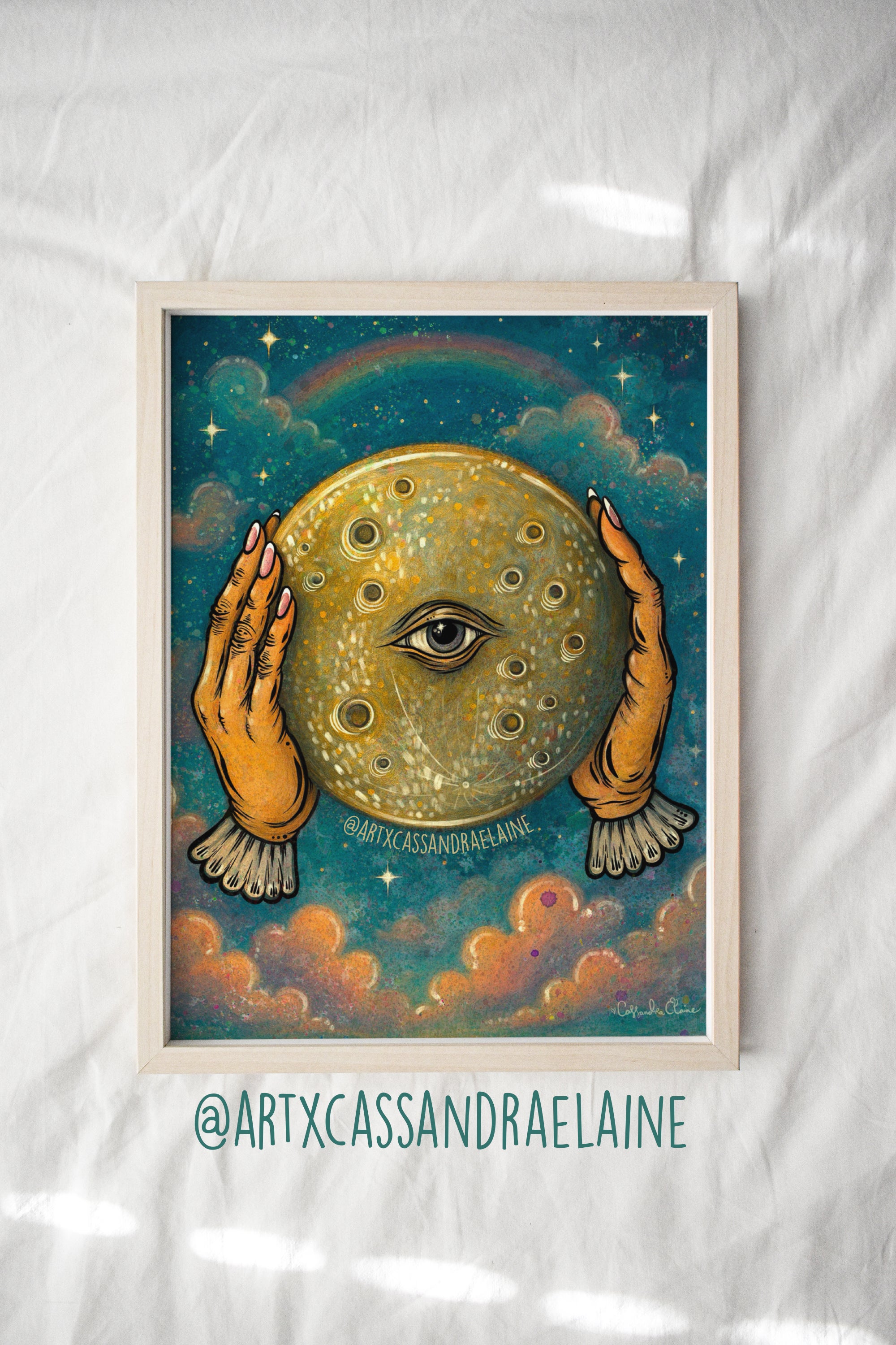 「MOON.」CLARITY ART moon and sun and stars, symbolic, esoteric, intricate, fine